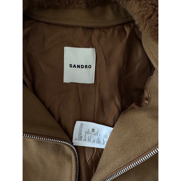Sandro Shearling Aviator jacket - Picture 7 of 7